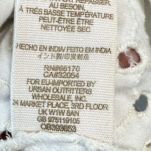 Free People Ivory Eyelet Knit Open Back Mock Neck Tank Size Small - Picture 12 of 15